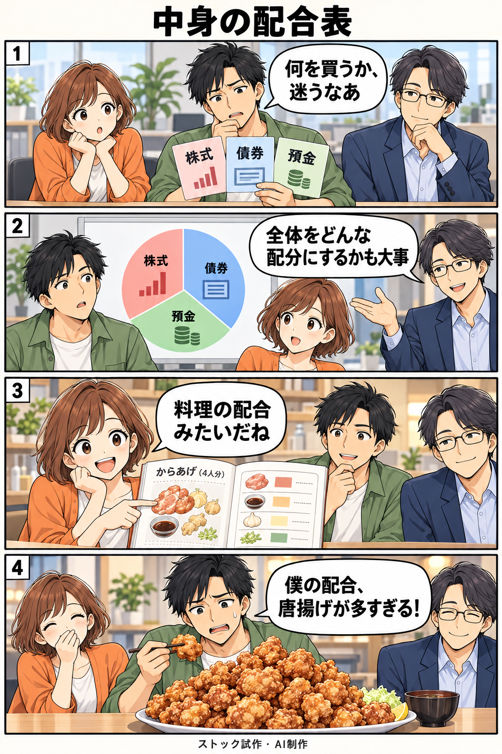 中身の配合表。縦4コマ。内容は下のテキスト版で読めます。